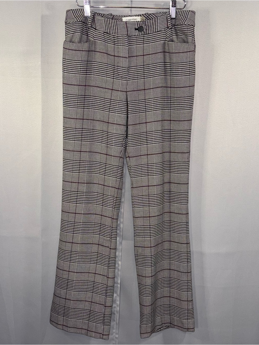 Calvin Klein Modern Fit Houndstooth Plaid Pants 4P